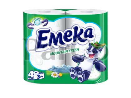 Тоалетна хартия Емека Mountain fresh 3пл 4бр  