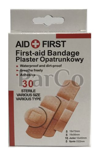 Лепенки за рани 30 броя 4 размера