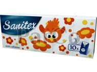 Носни кърпи Sanitex оранжеви 10 пакета 3пл