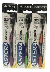 Четка за зъби Astera Active 3 Мedium Carbon - 1 БРОЙ